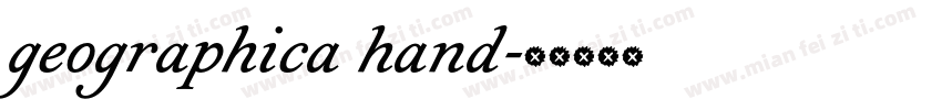 geographica hand字体转换